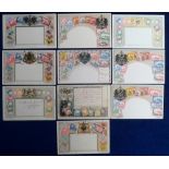 Postcards, German Colonies & States, embossed stamp cards inc. Bavaria, Morocco, Samoa, South West