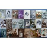 Postcards, Children, a large collection of approx. 370 cards, the majority printed sepia, or RP's of