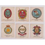 Tobacco silks, Muratti, Regimental Badges, Series B (Different, 4-18), 'L' size (set, 15 silks) (