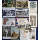 Postcards, cards of interest inc. Brock's Benefit Crystal Palace, 12.12, 12 postally used Dresden,