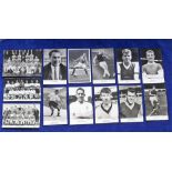 Football, a collection of 10 player portraits & match action cards, all photographic b/w issues inc.
