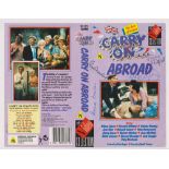 Autographs, 'Carry On', colour VHS video sleeve for the comedy film Carry On Abroad individually