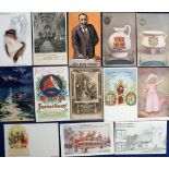 Postcards, Advertising, inc. Fitzall Fashions, Hotels, Monks Stone, Bazaar Exchange, Achille of