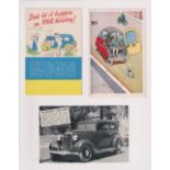 Postcards, Advertising, 5 Motoring adverts inc. 2 showing the Ford Motor Co premises also one