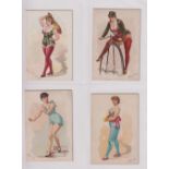 Cigarette cards, USA, Kimball, Pretty Athletes, 'X' size, (set, 20 cards) (various backs) (one