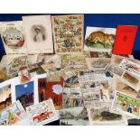 Mixed Ephemera, to include greetings cards, maps, Teddy Tail League cards, Victorian scraps and