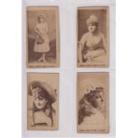 Cigarette cards, USA, Mick's Debut & Stars Cigars, Photographic cards, Actresses, 7 different cards,