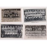 Football, four postcard size team group pictures, Sheffield United printed postcard, circa 1912-