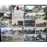 Postcards, Hertfordshire, a good collection of approx. 80 cards with RP's of Great Hormead,