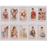 Cigarette cards, USA, Duke's, Musical Instruments, ten cards, Bells, Bones, Castanets, French