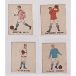 Trade cards, Battock's, Football Cards, four types, Exeter City, Swindon Town, Clydebank & Glasgow