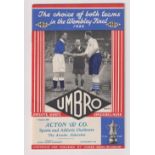 Football, FAC Final 1935, WBA v Sheffield Weds, superb Umbro Sportswear catalogue detailing the