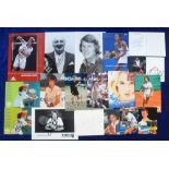 Autographs, Tennis, selection of signed postcard photographs and slightly larger by various tennis
