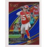 Trade card, American Football, Panini, Patrick Mahomes 11, scarce Field Level Prizm card, 2019 (