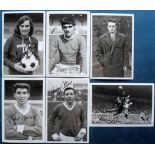 Autographs, Football, Manchester Utd, 6 modern b/w photos all printed on postcards, showing 6 iconic