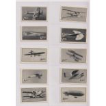 Trade cards, Aviation, three sets, Robertson & Woodcock British Aircraft Series (50 cards),