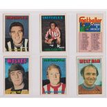Trade cards, Topps. Footballers (Orange/Red), two sets, 1-109 (complete, 109 cards, a few fair,
