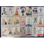 Postcards, Mabel Lucy Attwell, a collection of 40 cards, all with comic child images (mixed