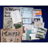 Ephemera, a mixed selection of items inc. Chips Comic 4 July 1896 (worn), WW2 RAF & Aviation