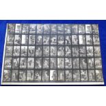 Cigarette cards, South America, El Progrsso, Ecuador, uncut proof sheet of 65 photographic cards