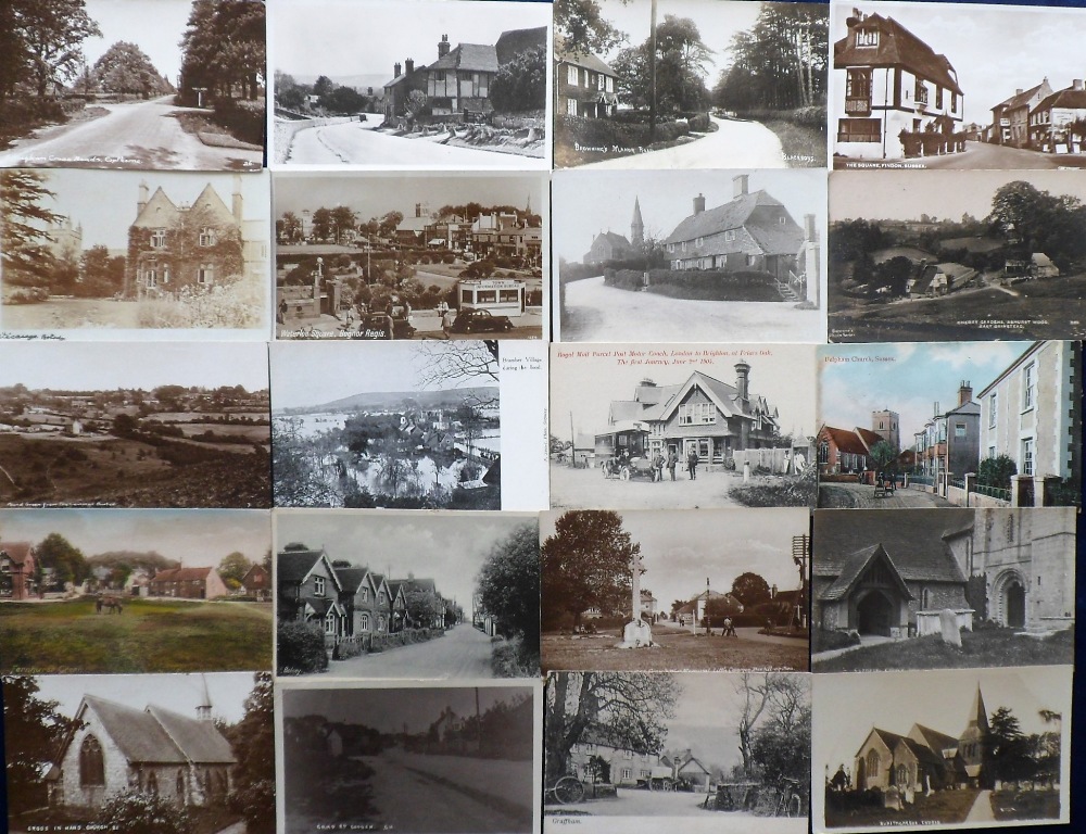 Postcards, Sussex, a collection of approx. 44 cards of Sussex villages, towns & views, with many