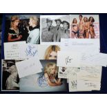 Autographs, comedy, selection of signed cards, signed 8 x 10 photographs (5) and slightly larger (1)