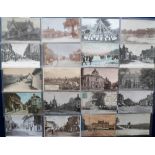 Postcards, a collection of approx. 65 cards of Bedfordshire with RP's of Hitchin Rd Arlesey, the