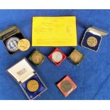 Sport, a collection of university and schools sporting medals (rowing and shooting) together with