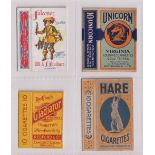 Cigarette packets, four packets (hulls only), each for ten cigarettes, W & Faulkner 'Falconer