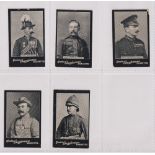 Cigarette cards, Singleton & Cole, Celebrities - Boer War Period, 5 cards, Genl. Anderson, Genl.