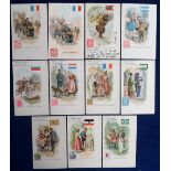 Postcards, Postal Services, Postmen of the World, with La Magicenne overprint (7), inc. Norway,