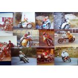 Photographs, Motorcycle Racing, 74 coloured 6.5 x 8.5" photographs of various makes and models being