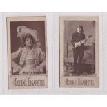 Cigarette cards, Ogden's, Actresses, Woodburytype, two cards, Miss Flo Henderson & Miss Agnes Lyndon