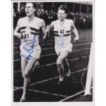 Autographs, Athletics, signed 8 x 10 photograph by both Roger Bannister and Christopher Chataway