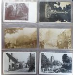 Postcards, a good collection of approx. 195 cards of Hertfordshire with a few Cambridge mainly RP'