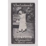 Cigarette card, Cope's, Scandinavian Actresses, type card, Anna Larssen (slight edge knocks,