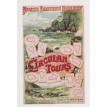 Postcard, North Eastern Railway poster advert No.3 Circular Tours (vg) (1)