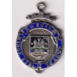 Football Badge, N.W.Surrey minor football league 1919-1920 hallmarked silver and enamel (gd)