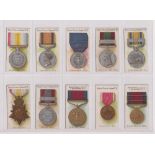 Cigarette cards, Taddy, 13 cards, British Medals & Ribbons (8) nos 10, 12, 19, 22, 29, 30, 31 &