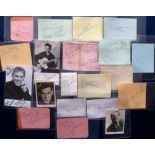 Autographs, a collection of 20 autographs, mainly entertainers to include Dionne Warwick, Freddie