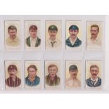 Cigarette cards, Wills, Prominent Australian & English Cricketers (51-73, grey caption) (set, 23