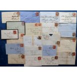 Stamps, Victorian Postal History, 1840-1890's, a collection of approx. 20 items inc. letters,