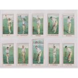 Cigarette cards, Wills (Australia), Australian & English Cricketers (numbered) (set, 25 cards,