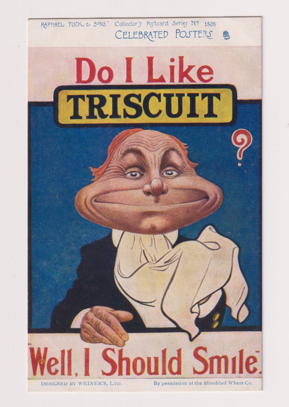 Postcard, Advertising, Triscuit, Tucks Celebrated Posters, 1505, (slight acm gd)