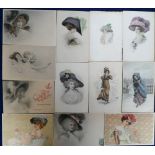 Postcards, a small photogravure selection of 18 cards, mostly published by M M Vienne & M Munk.