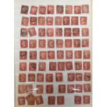 Stamps, Collection of mainly QV 1d reds in blue stockbook, about 350, together with later used
