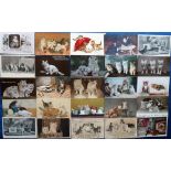 Postcards, Cats & Dogs, a collection of approx. 70 cards inc. RP's, artist-drawn, greetings etc (