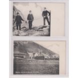 Postcards, two scarce printed cards of St Kilda Scotland. 'Church, School & Manse St Kilda' & 'St