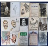 Postcards, Military, a WW1 selection of approx. 24 cards inc. Soldiers in uniform RP's, National