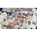 Vintage Greetings Cards, a collection of approx. 300 early to mid 20thC greetings cards to include